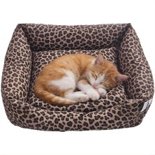 Cuna Antipelusa Leopardo 55cm | Cama perros y gatos animal print
