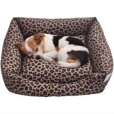Cuna Antipelusa Leopardo 55cm | Cama perros y gatos animal print