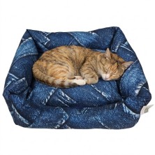 Cuna Antipelusa Denim 55cm | Cama perros y gatos estampado vaquero