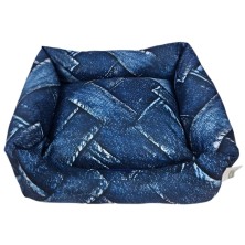 Cuna Antipelusa Denim 55cm | Cama perros y gatos estampado vaquero