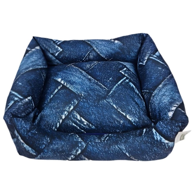 Cuna Antipelusa Denim 55cm | Cama perros y gatos estampado vaquero