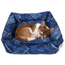 Cuna Antipelusa Denim 55cm | Cama perros y gatos estampado vaquero