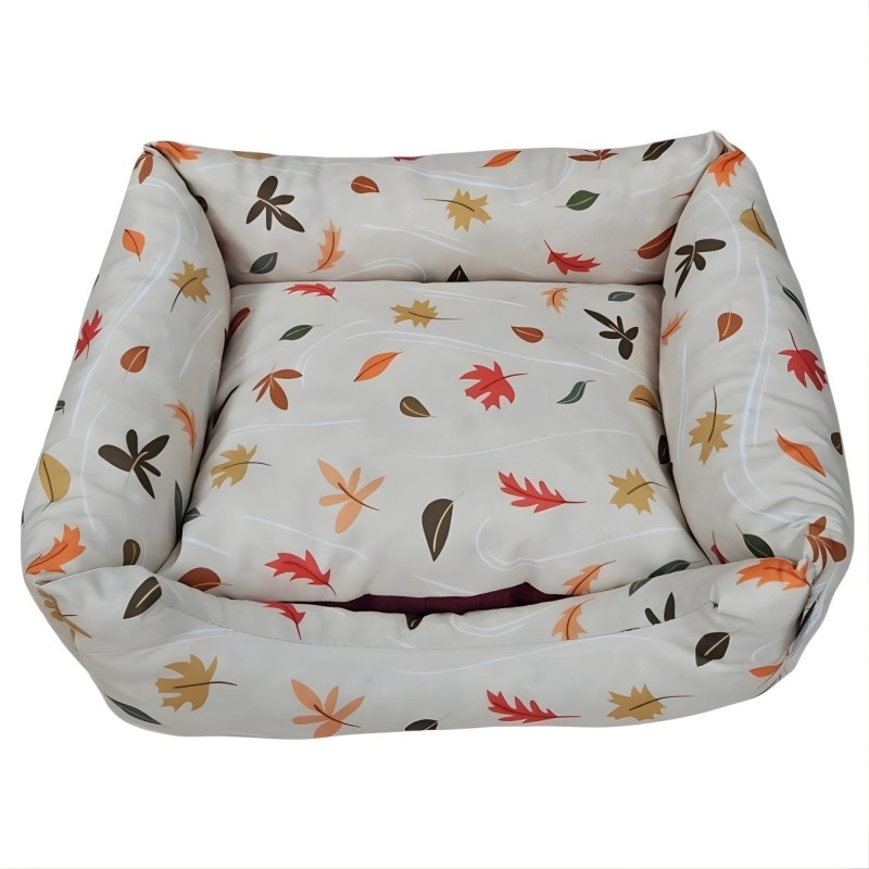 Cuna Antipelusa Viento 55cm | Cama perros y gatos hojas de otoño