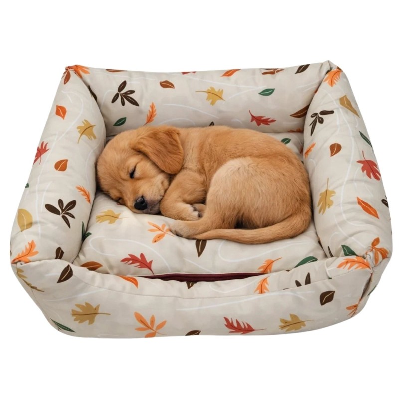 Cuna Antipelusa Viento 55cm | Cama perros y gatos hojas de otoño