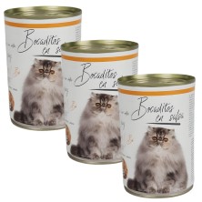 Lata Bocaditos en Salsa con Buey 415g | Alimento Húmedo para Gatos