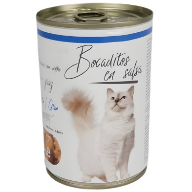 Lata Bocaditos en Salsa con Atún 415g | Alimento Húmedo para Gatos