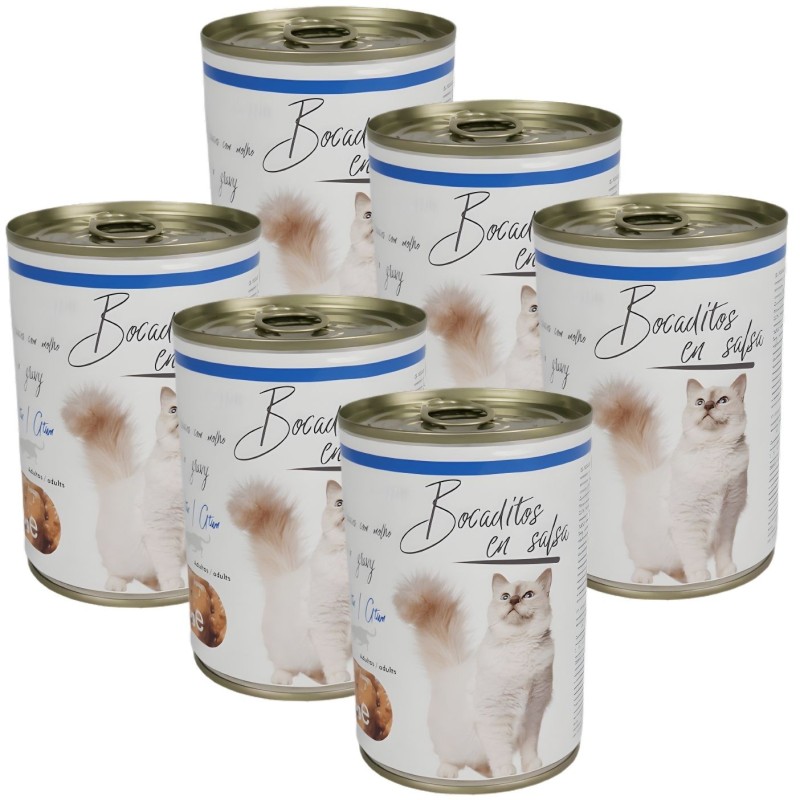 Lata Bocaditos en Salsa con Atún 415g | Alimento Húmedo para Gatos