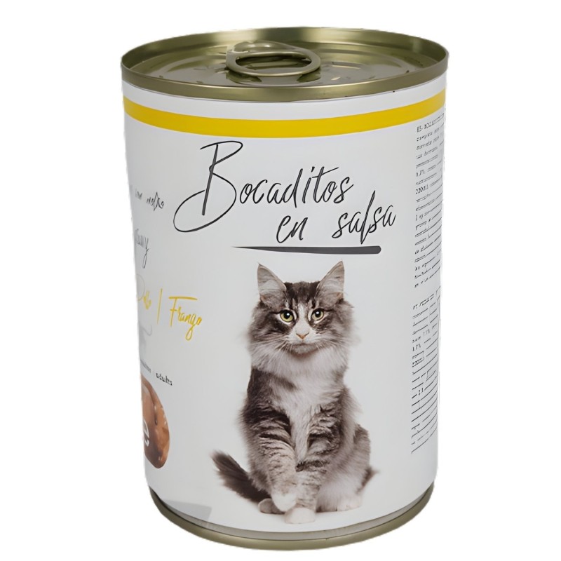 Pack 10 Latas Bocaditos en Salsa para Gatos | Surtido Pollo, Buey y Atún