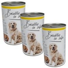 Lata Bocaditos en Salsa con Pollo 1.230g | Alimento Húmedo para Perros