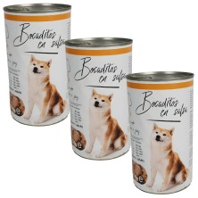 Lata Bocaditos en Salsa con Buey 1.230g | Pack Ahorro Perro Adulto