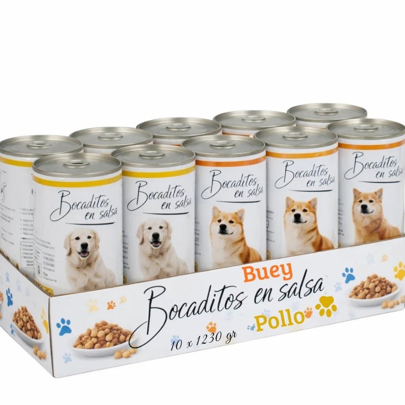 Pack 10 Latas Perro 1.230g | 5 Pollo + 5 Buey | Ahorro y Variedad