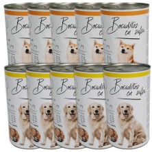 Pack 10 Latas Perro 1.230g | 5 Pollo + 5 Buey | Ahorro y Variedad