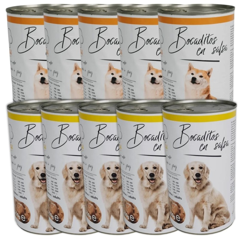 Pack 10 Latas Perro 1.230g | 5 Pollo + 5 Buey | Ahorro y Variedad