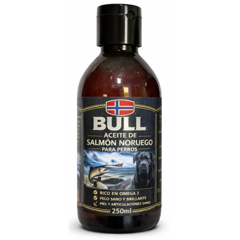 Bull Aceite de Salmón Noruego para Perros y Gatos | 250ml, 500ml y 1L