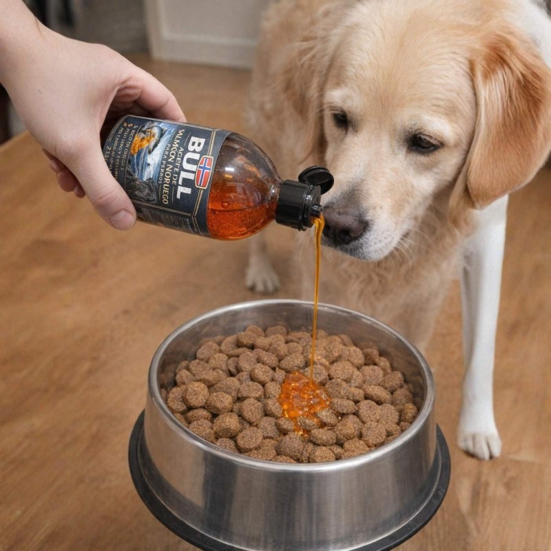 Bull Aceite de Salmón Noruego para Perros y Gatos | 250ml, 500ml y 1L