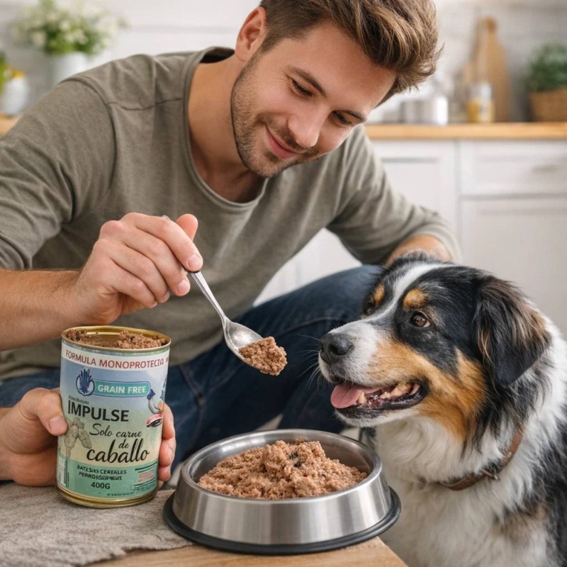 Lata Paté Impulse Caballo 97% | Alimento Húmedo Monoproteico e Hipoalergénico 400g