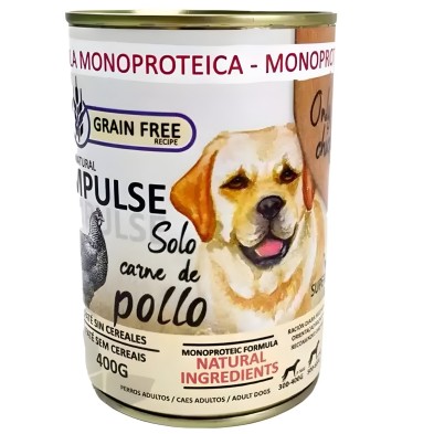 Lata Paté Impulse Pollo 97% | Alimento Húmedo Monoproteico e Hipoalergénico 400g