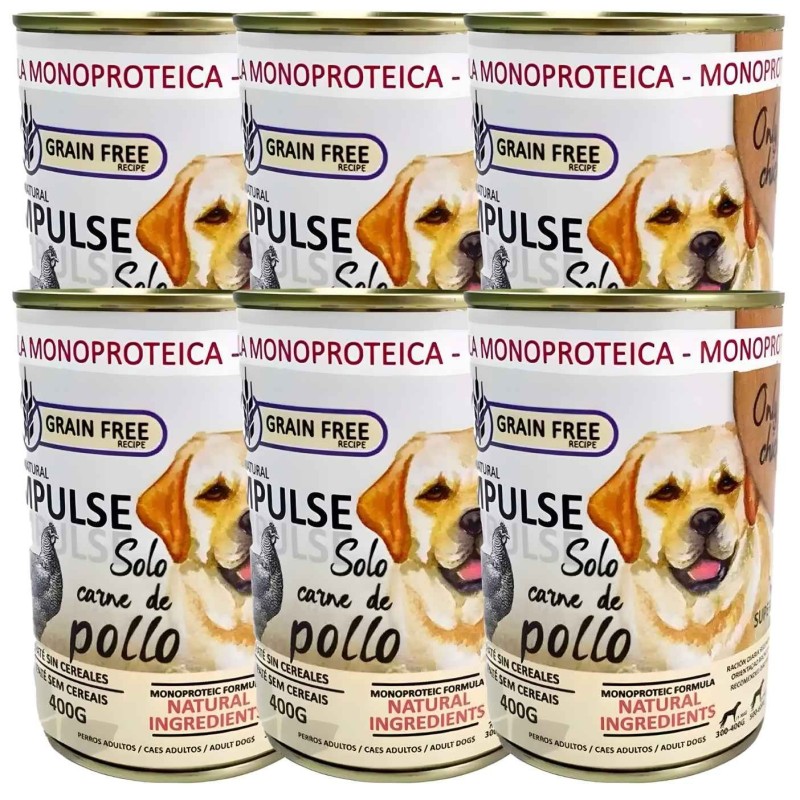 Lata Paté Impulse Pollo 97% | Alimento Húmedo Monoproteico e Hipoalergénico 400g