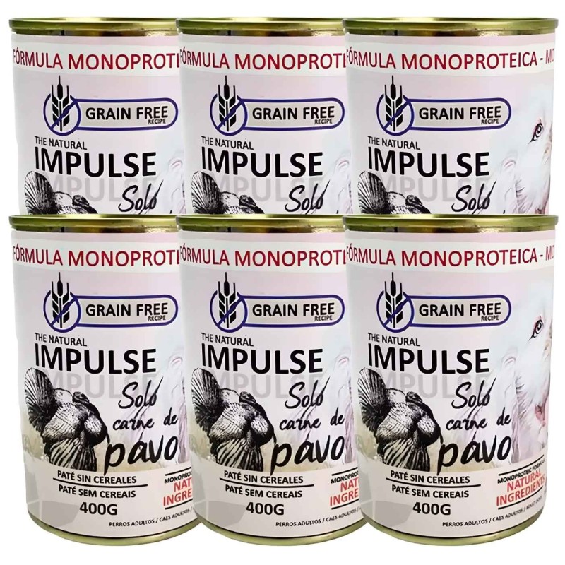 Impulse Pavo 97% Carne | Comida Húmeda Monoprotéica Perros