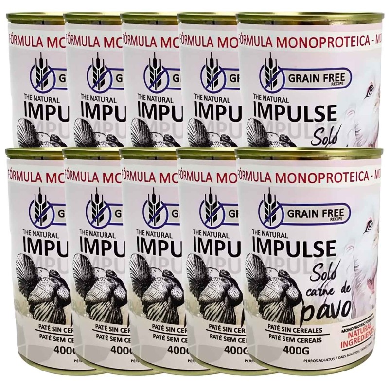 Impulse Pavo 97% Carne | Comida Húmeda Monoprotéica Perros