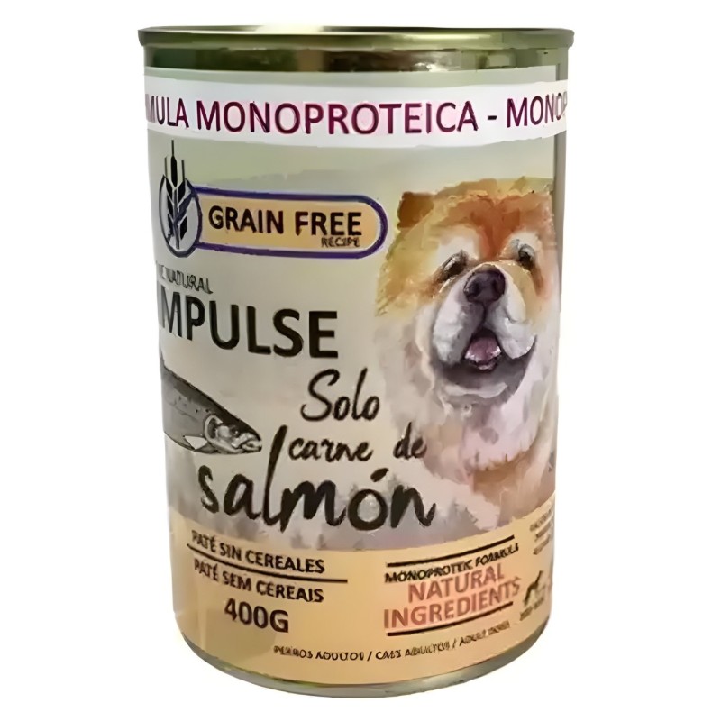 Impulse Salmón 97% | Comida Húmeda Monoprotéica para Perros