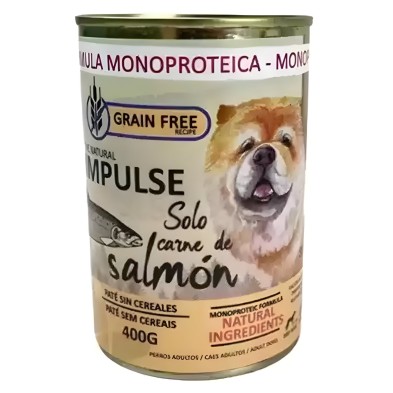 Impulse Salmón 97% | Comida Húmeda Monoprotéica para Perros