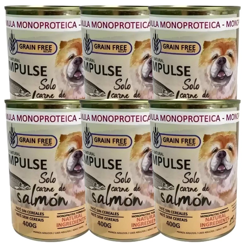 Impulse Salmón 97% | Comida Húmeda Monoprotéica para Perros