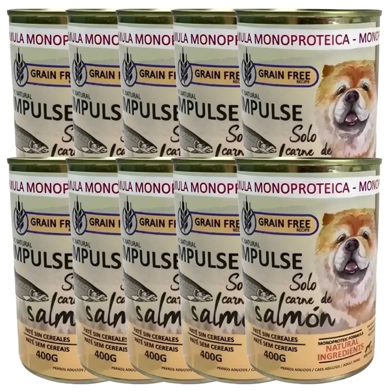 Impulse Salmón 97% | Comida Húmeda Monoprotéica para Perros