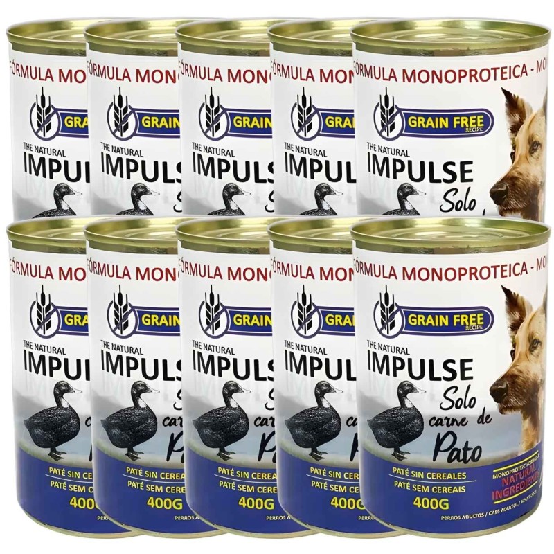 Impulse Pato 97% | Comida Húmeda Monoprotéica y Sin Cereales