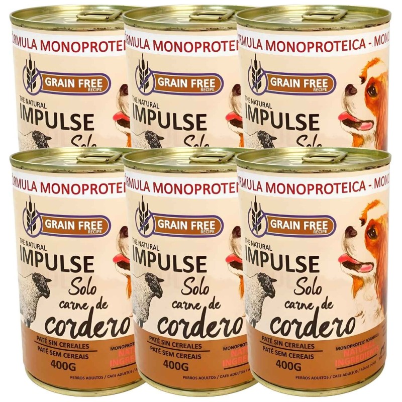 Impulse Cordero 97% | Comida Húmeda Monoprotéica para Perros