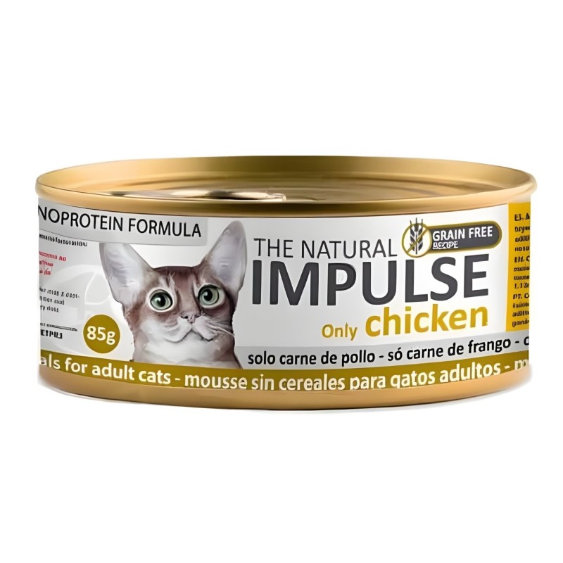 Impulse Gatos Pollo 85g | Comida Húmeda Natural y Sin Cereales