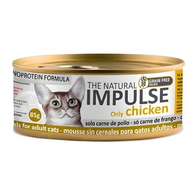 Impulse Gatos Pollo 85g | Comida Húmeda Natural y Sin Cereales