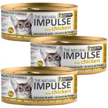 Impulse Gatos Pollo 85g | Comida Húmeda Natural y Sin Cereales
