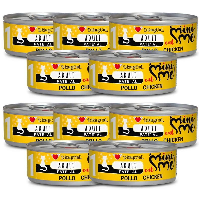 Disugual Mini-me Adulto Pollo 85g | Comida Húmeda Natural Gatos