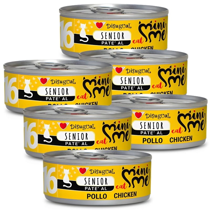 Disugual Mini-me Senior 16 Pollo 85g | Comida Húmeda Gatos Senior