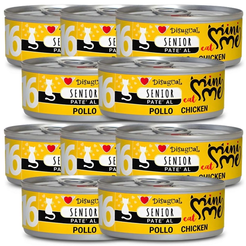 Disugual Mini-me Senior 16 Pollo 85g | Comida Húmeda Gatos Senior