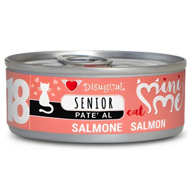 Disugual Mini-me Senior 18 Salmón 85g | Comida Húmeda Gatos +7 años