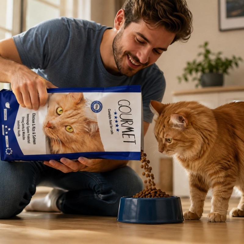 Tam Cat Gourmet 3 kg | Pienso para Gatos con Pollo, Arroz y Taurina