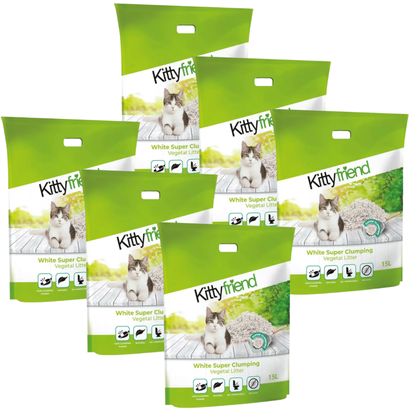 Arena Tofu KittyFriend 15 L | Control de Olores y Sin Polvo