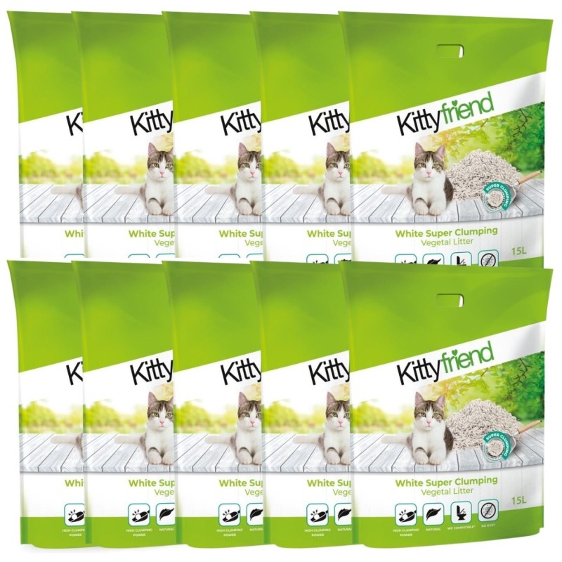 Arena Tofu KittyFriend 15 L | Control de Olores y Sin Polvo