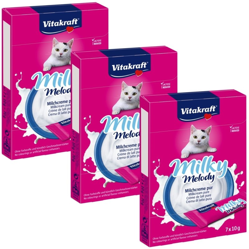 Snack Líquido Vitakraft Cat Milky Melody | Crema de Leche para Gatos