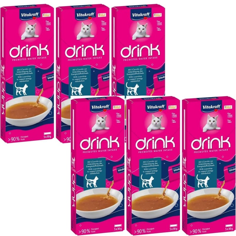 Snack Líquido Vitakraft Vita Drink Gatos | Bebida Hidratante con L-Carnitina