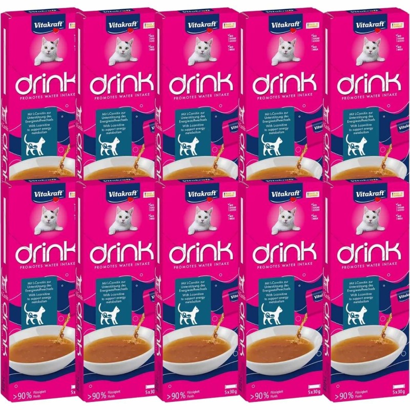 Snack Líquido Vitakraft Vita Drink Gatos | Bebida Hidratante con L-Carnitina