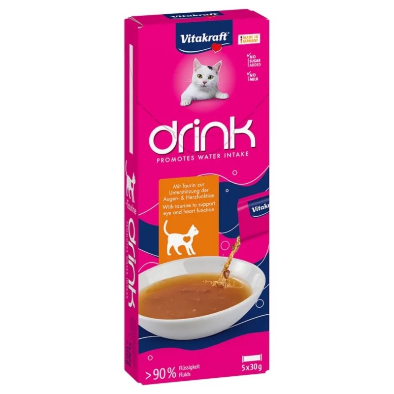 Snack Líquido Vitakraft Cat Drink Gatos | Bebida Hidratante con Taurina