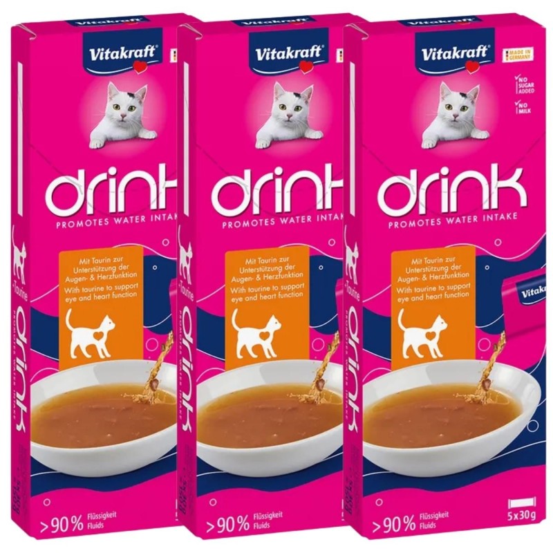 Snack Líquido Vitakraft Cat Drink Gatos | Bebida Hidratante con Taurina