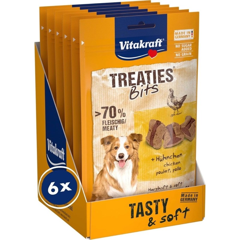 Vitakraft Treaties Bits de Pollo 120g | Premios Sabrosos para Perros