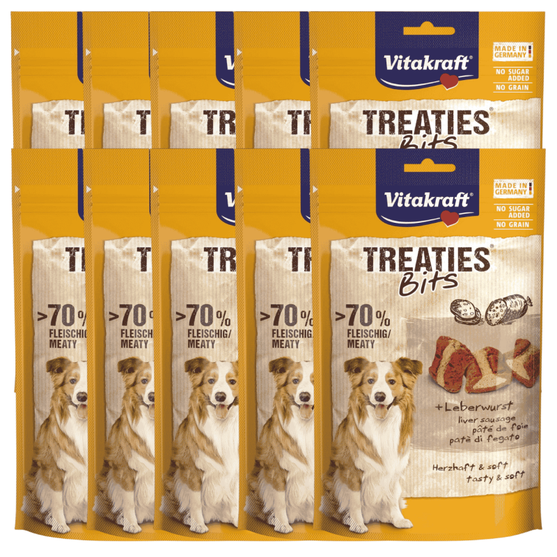 Vitakraft Treaties Bits con Paté de Hígado 120g | Premios Jugosos para Perros
