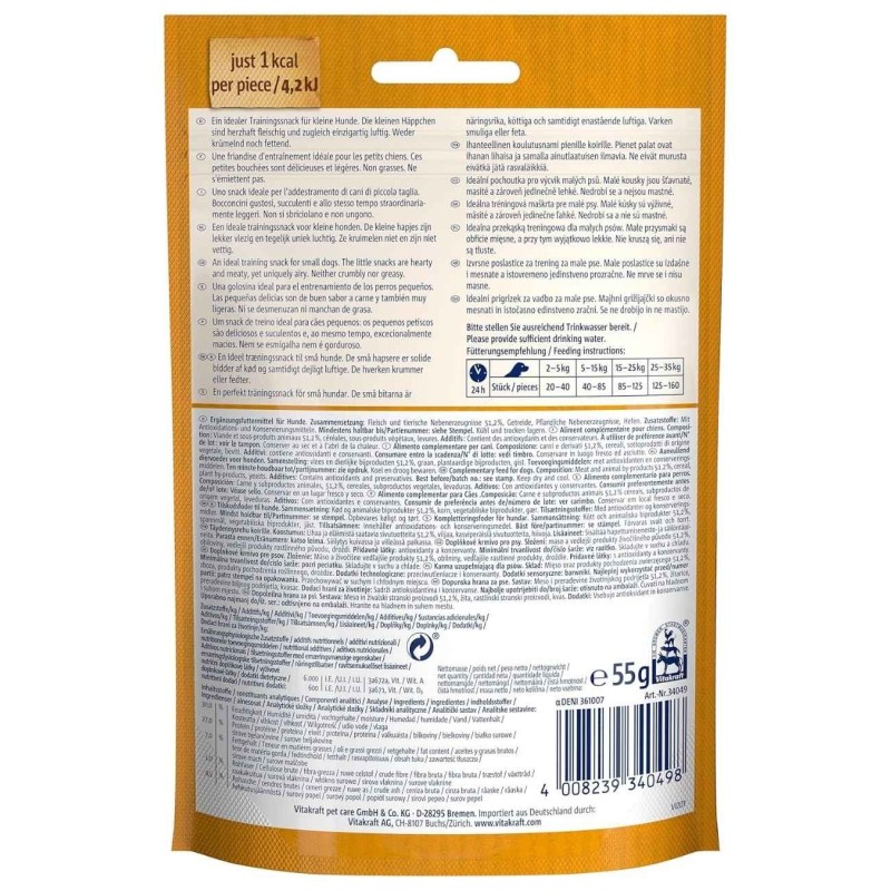Vitakraft Boony Bits Talla S 120g | Premios Mini para Perros Pequeños