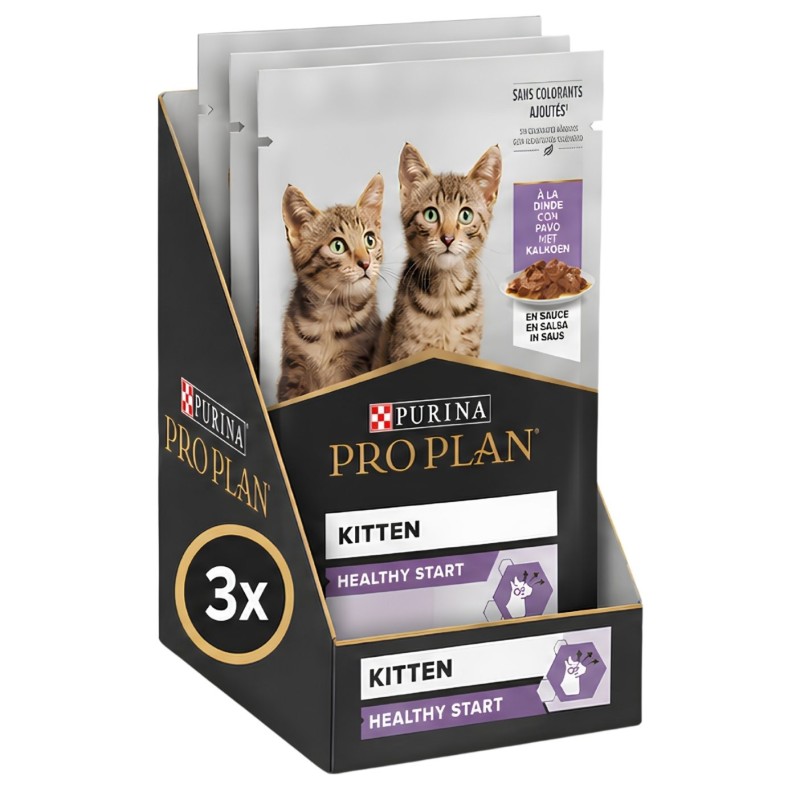 Purina Pro Plan Kitten Pavo en Salsa 85g | Alimento Húmedo para Gatitos