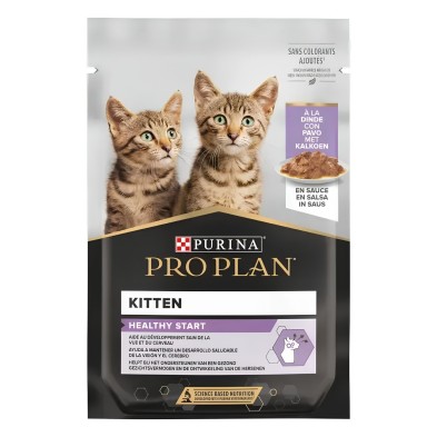 Purina Pro Plan Kitten Pavo en Salsa 85g | Alimento Húmedo para Gatitos